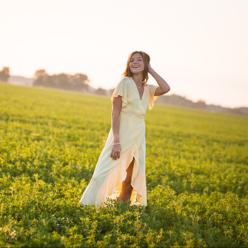 Yellow Wrap Dress